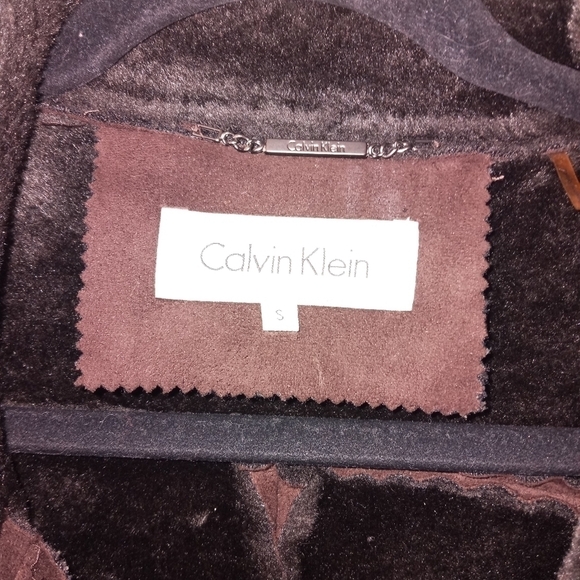 Calvin Klein Women's Brown Suede Coat - Picture 12 of 14
